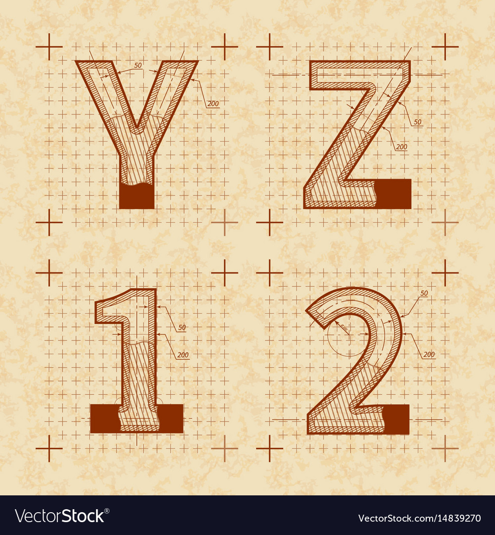 Medieval inventor sketches of y z 1 2 letters