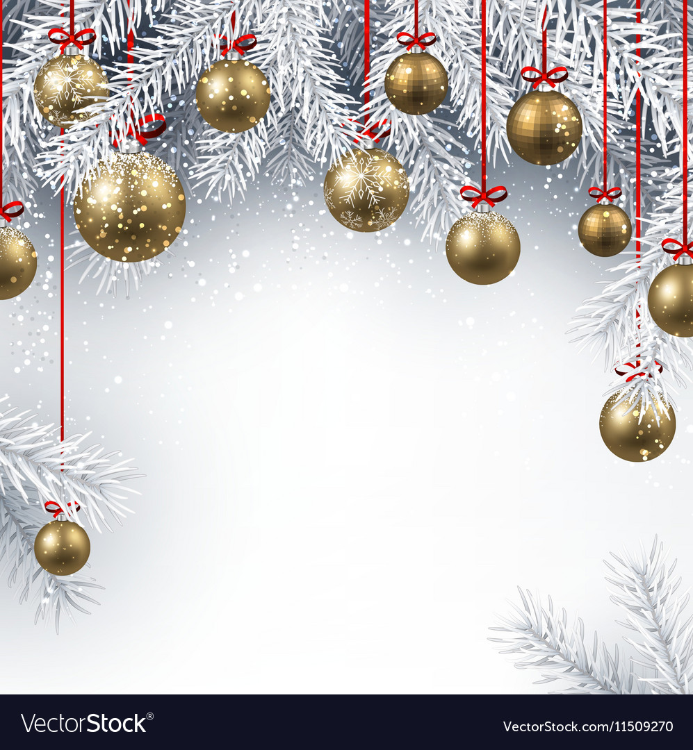 New year background with christmas balls Vector Image