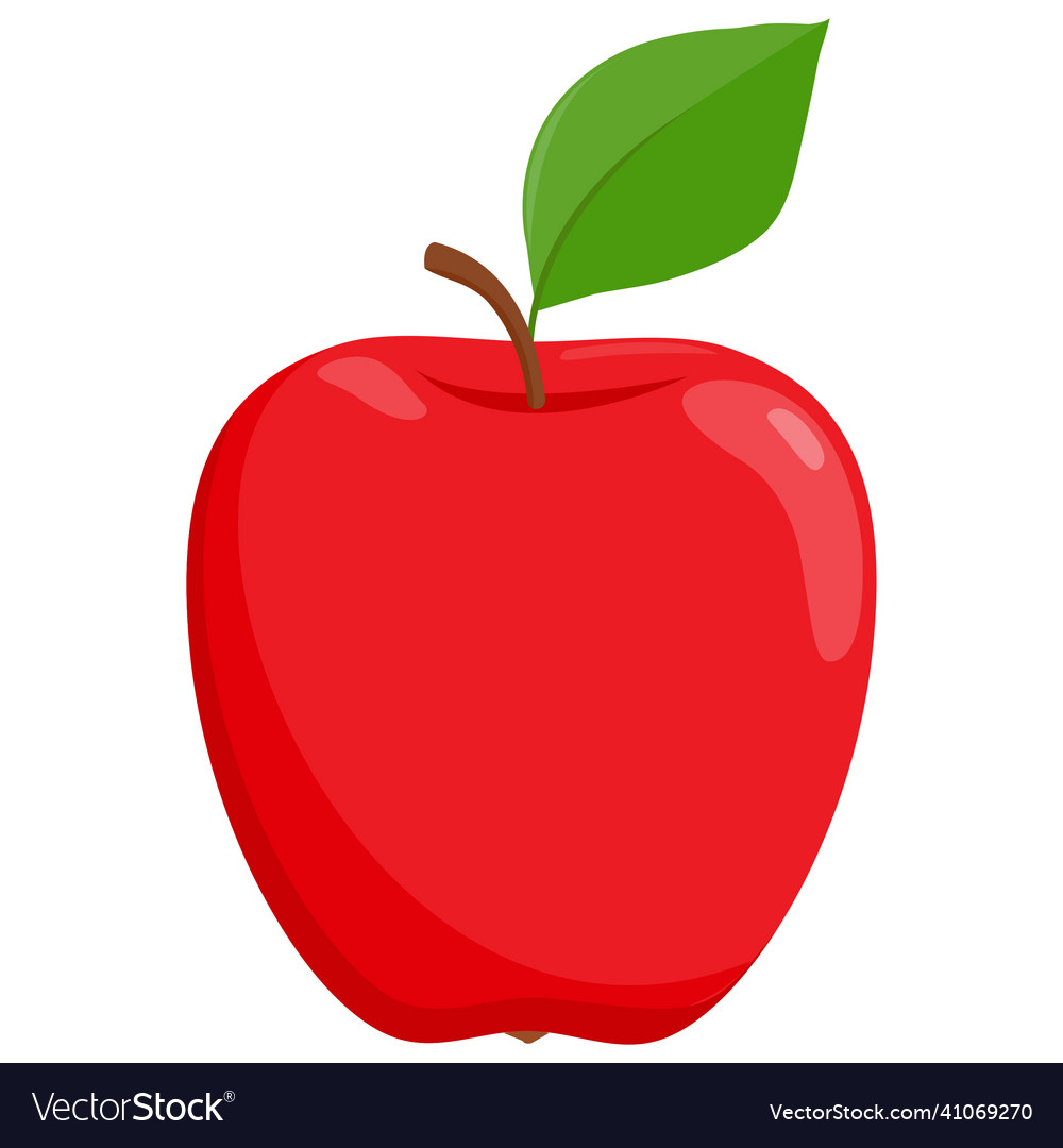 Red apple Royalty Free Vector Image - VectorStock