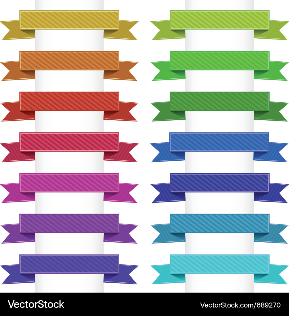 Ribbons collection Royalty Free Vector Image - VectorStock