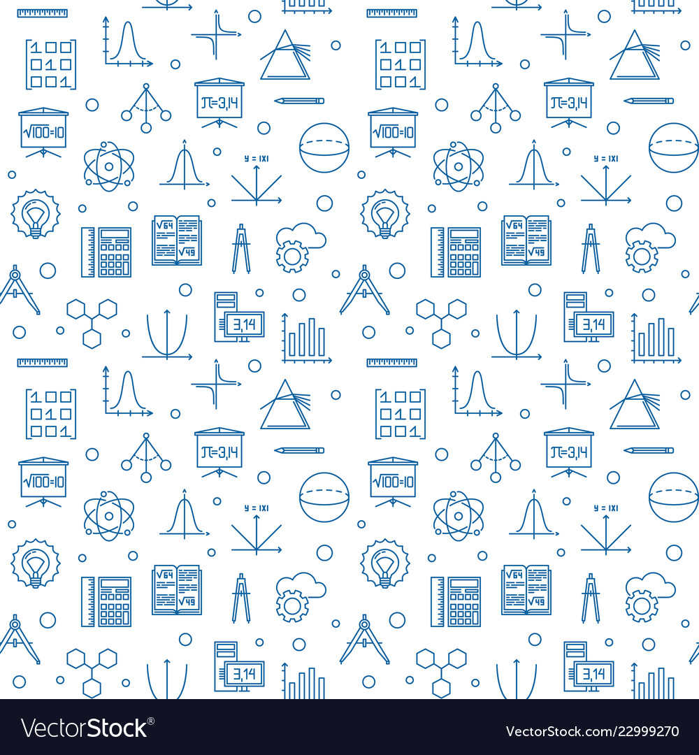 Science technology engineering and math seamless Vector Image image.