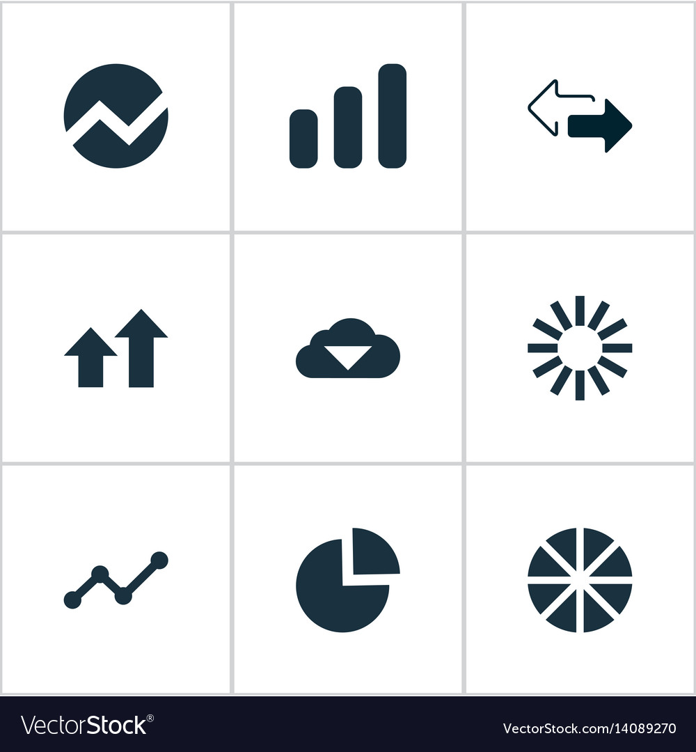 Set of simple analysis icons