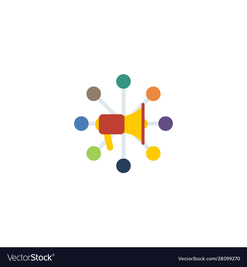 Social campaign creative icon flat simple