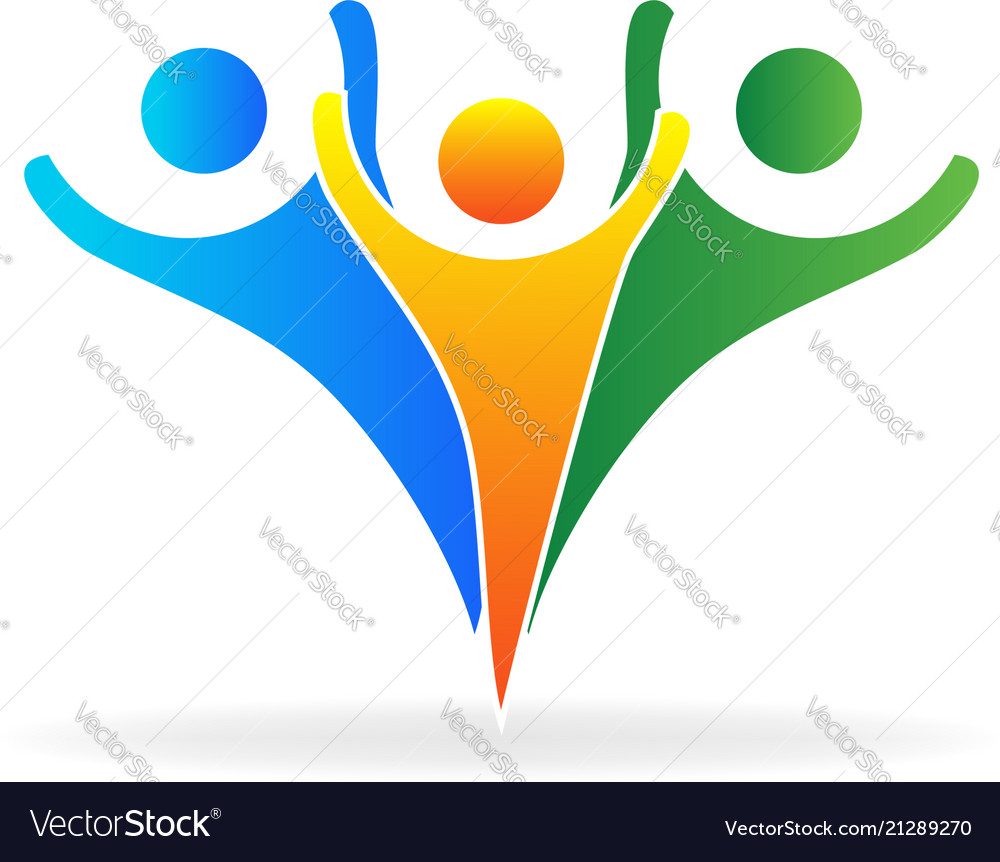 Strong teamwork people icon Royalty Free Vector Image