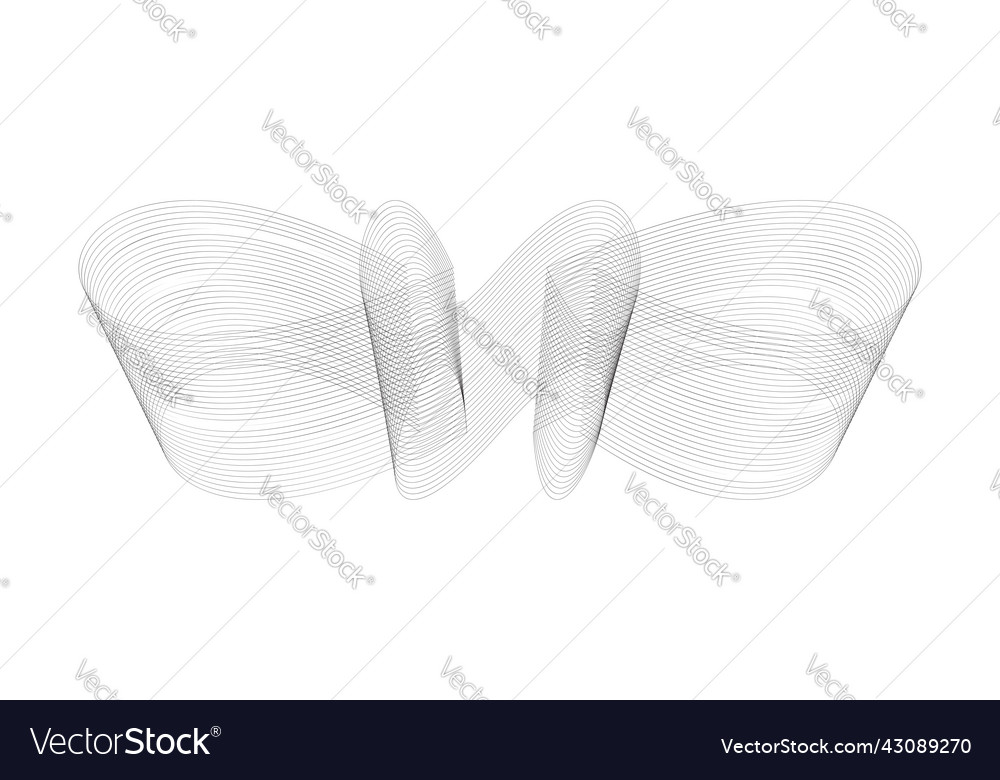 Wavy waving lines abstract design element
