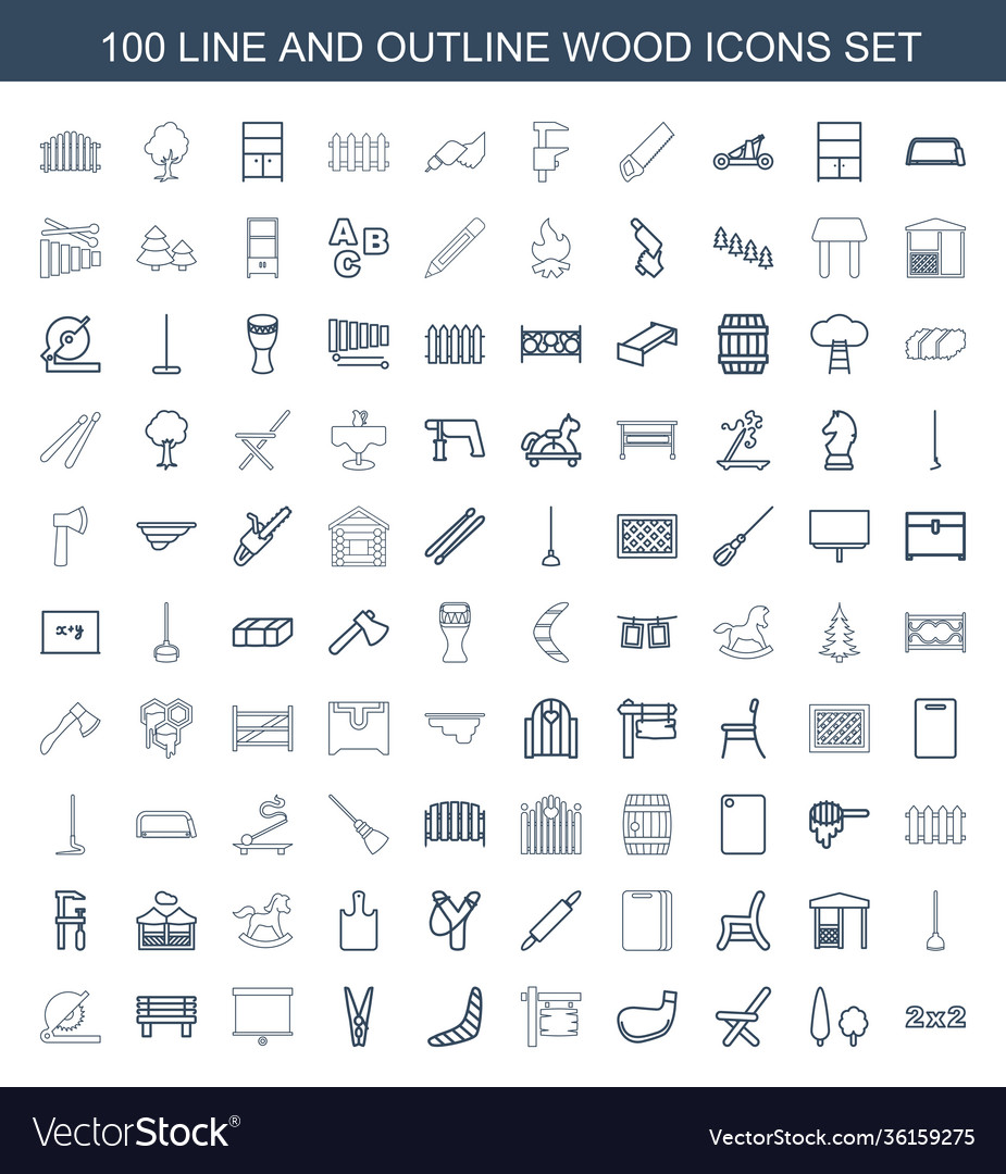 100 wood icons