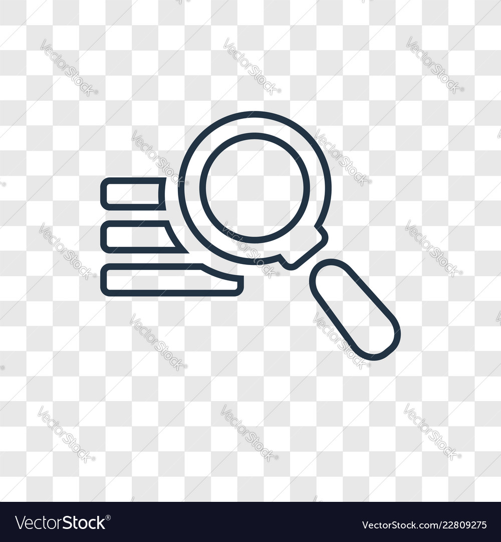 Analytics concept linear icon isolated vector image Analytics concept linear icon isolated
