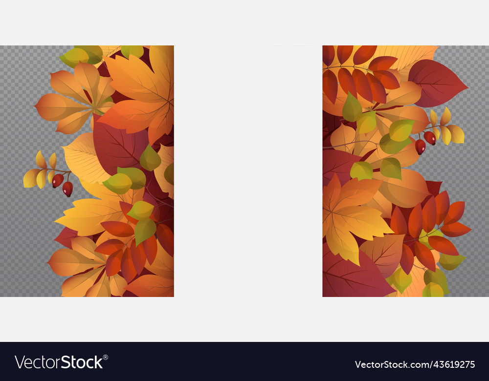 Autumn web template transparent background