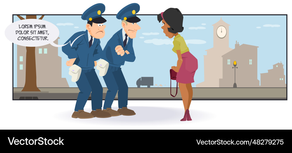 Cop and intruder for internet and mobile website Vector Image