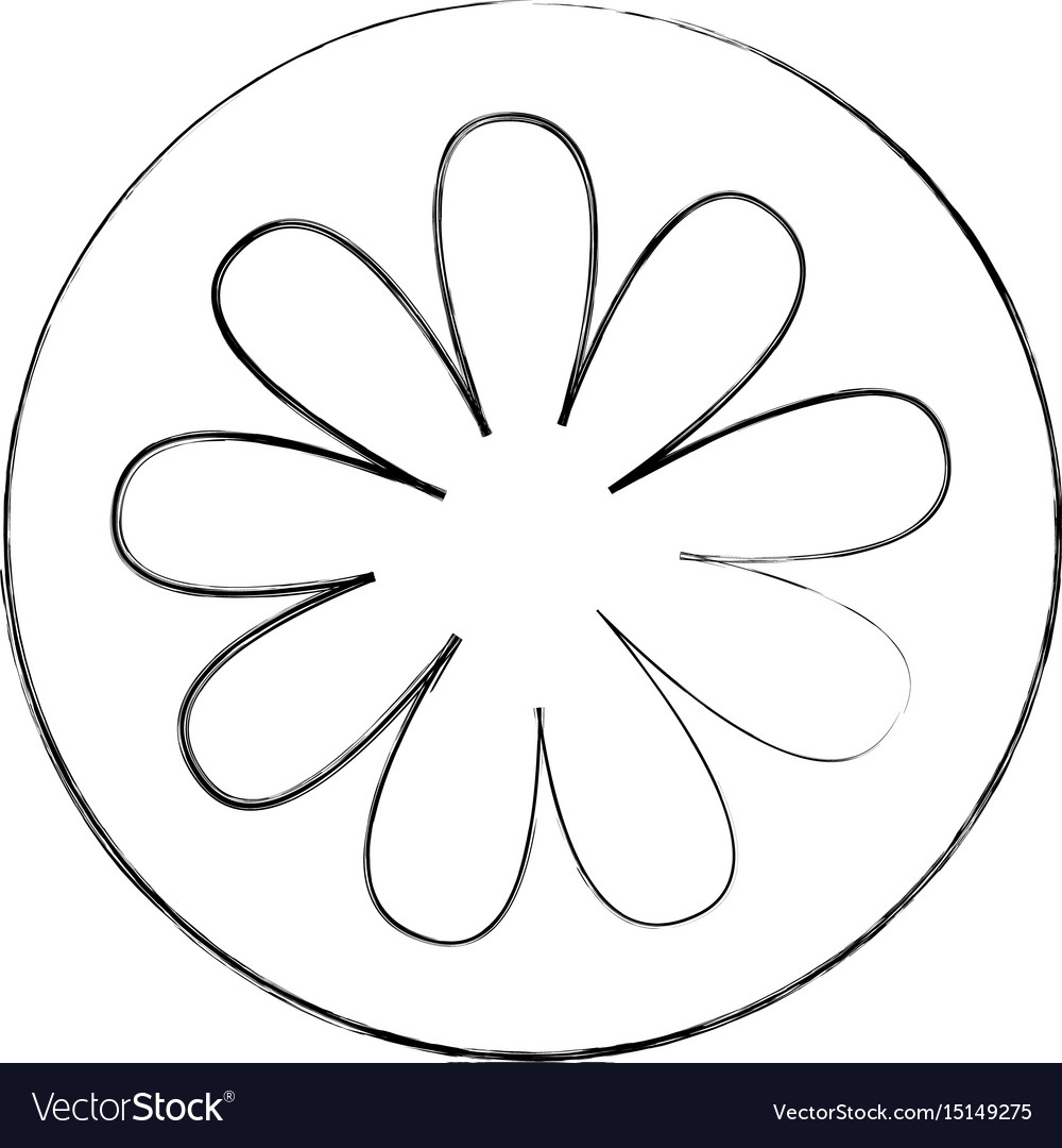 Cute flower drawing decorative Royalty Free Vector Image