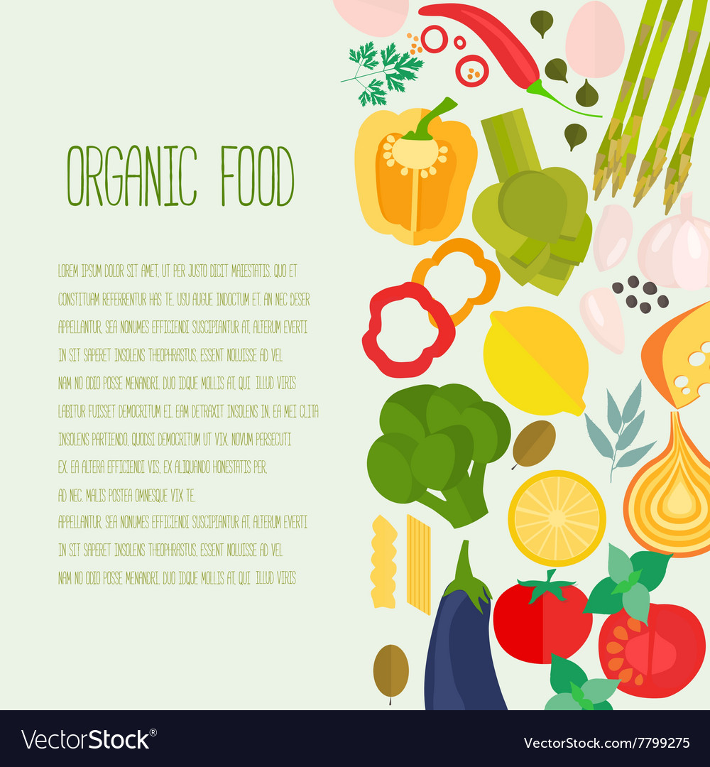 Frame of flat designed food with copyspace