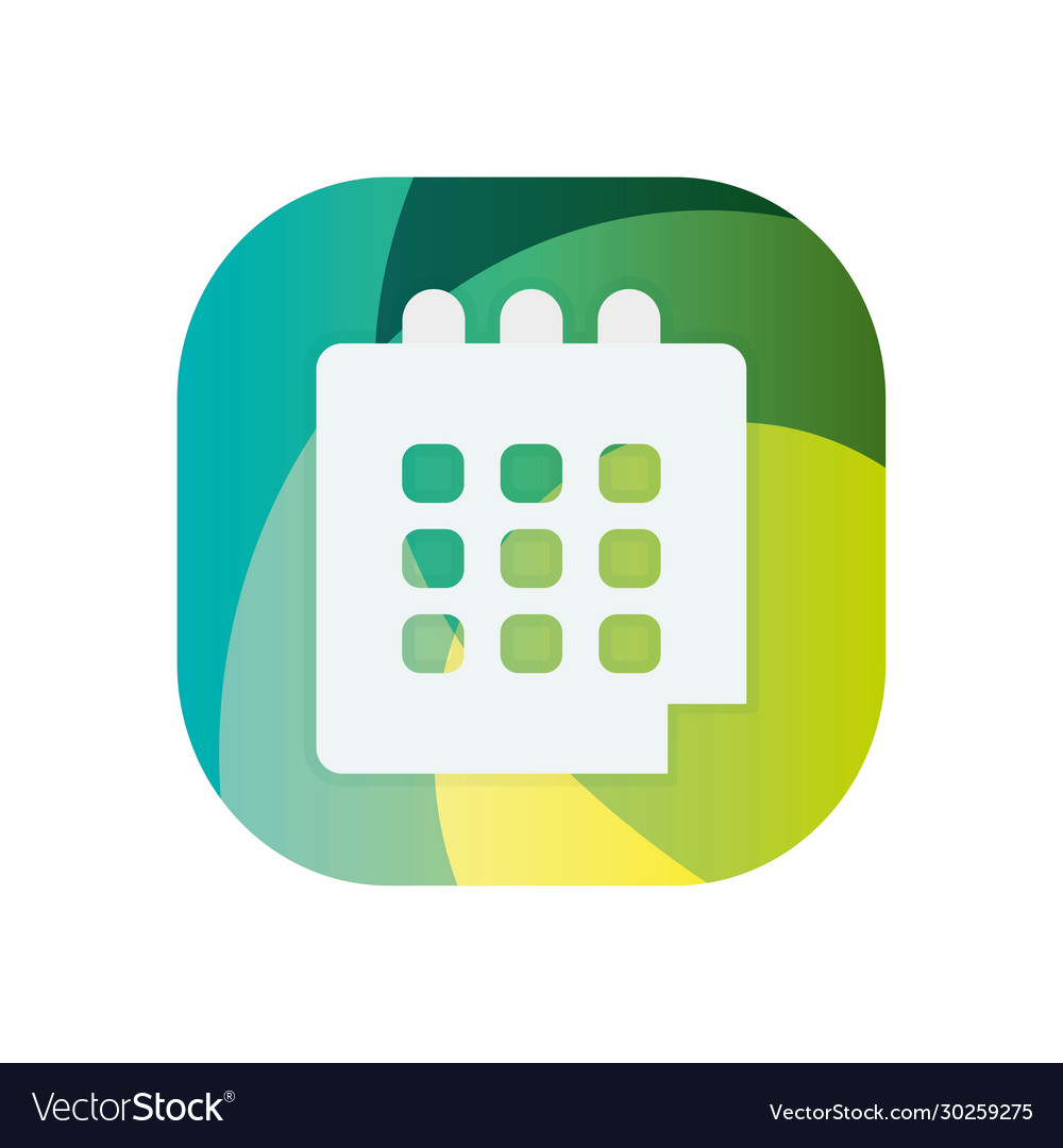 Isolated calendar block flat style icon