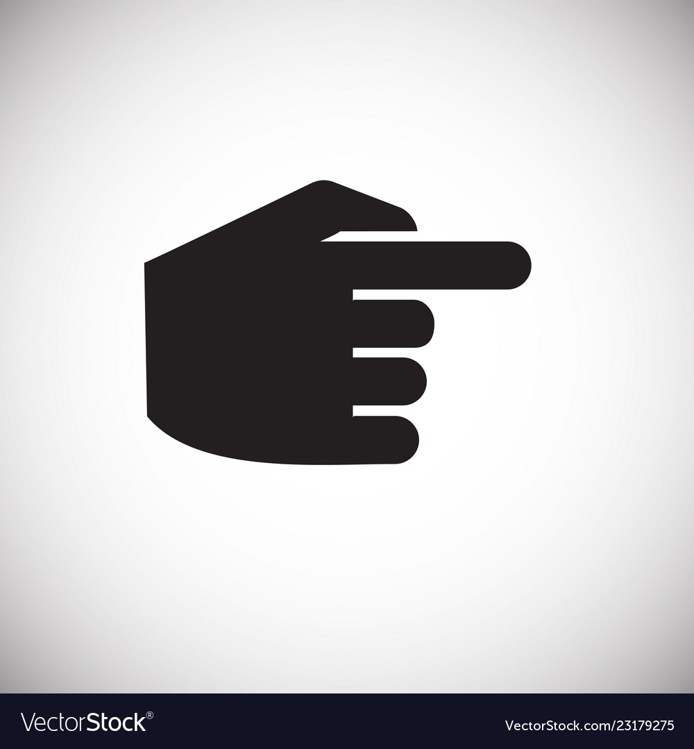 Pointer gesture icon on white background vector image Pointer gesture icon on white background