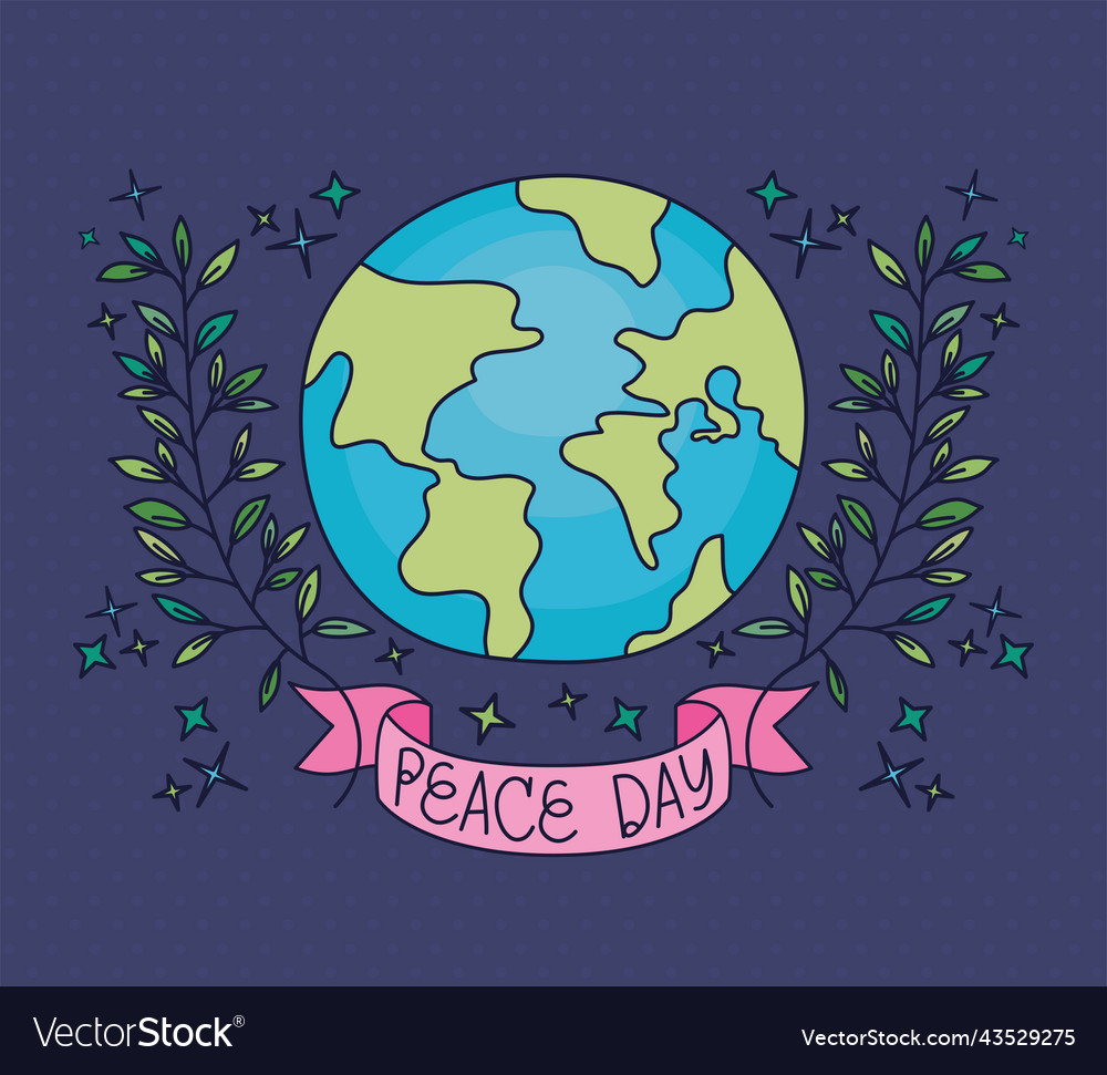 Poster of peace day Royalty Free Vector Image - VectorStock