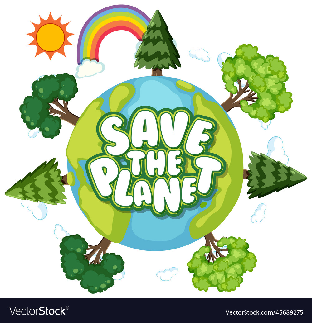 Save the earth banner design