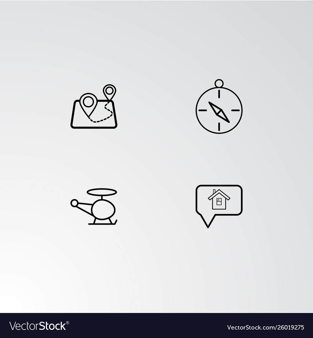 Set 4 perfect icons for navigation