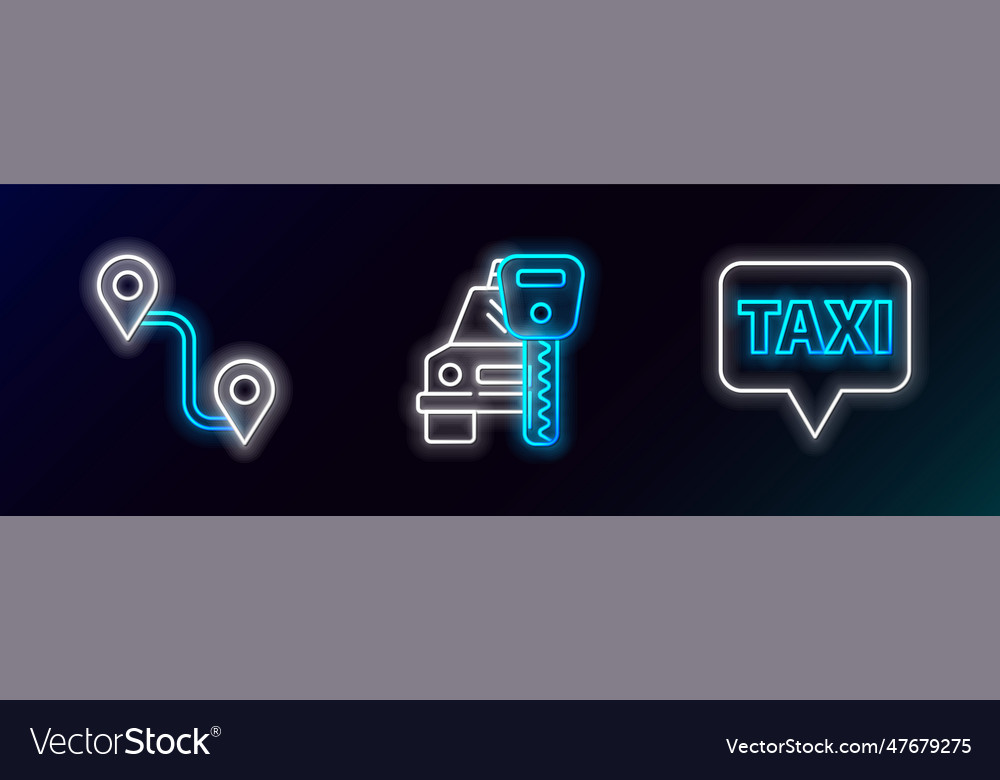 Set line map pointer with taxi route location