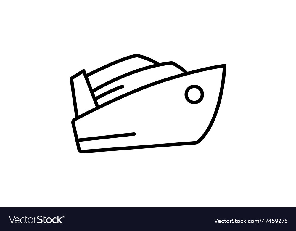 Ship icon line style design simple