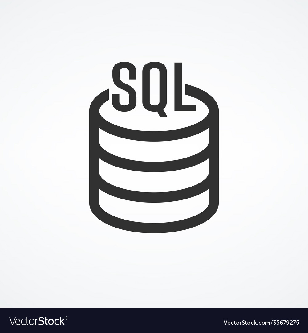 SQL Datenbank Icon - Linear Style