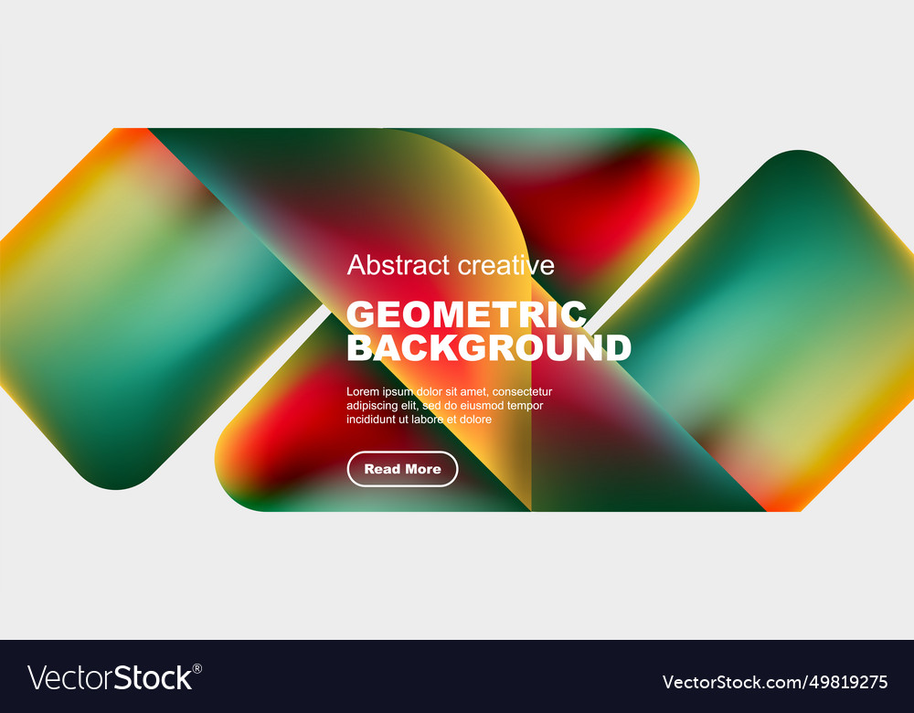 Square and triangle design with fluid gradients