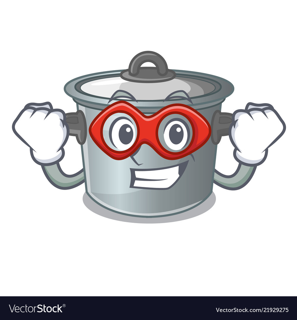 Super hero cartoon cookware stock pot in kitchen