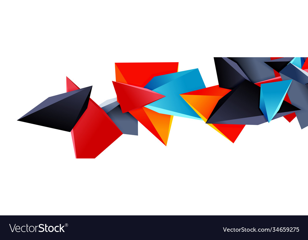 Triangle mosaic abstract background 3d triangular