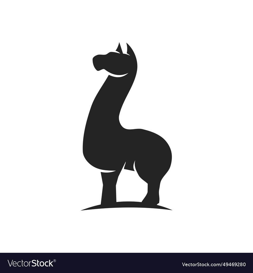 Alpaca logo template isolated brand identity icon