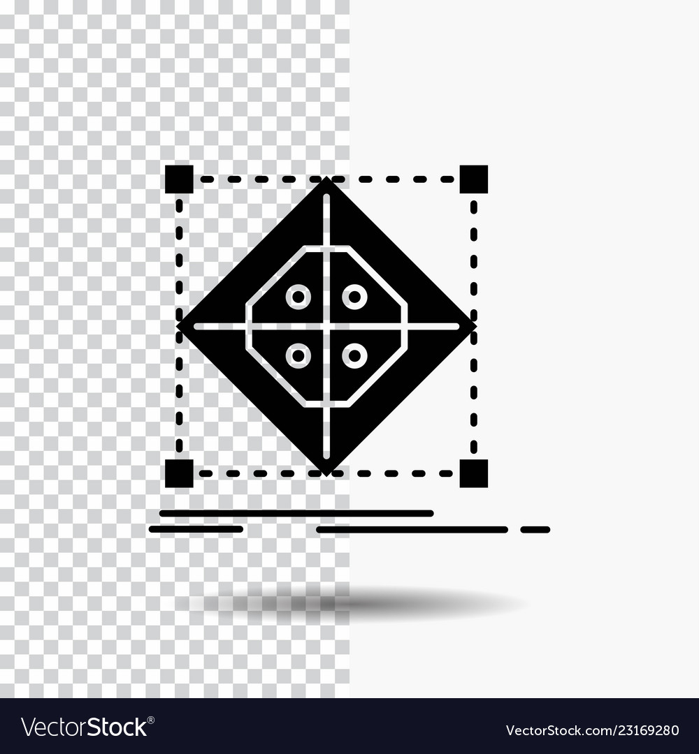 Architecture cluster grid model preparation glyph vector image Architecture cluster grid model preparation glyph
