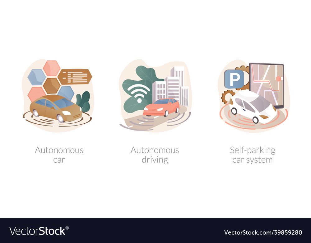 Autonomes Fahrzeug abstraktes Konzept