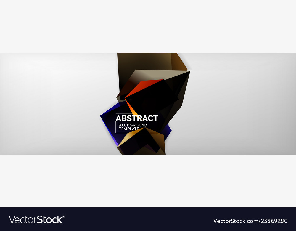 Dark 3d triangular low poly shapes abstract Vector Image Dark 3d triangular low poly shapes abstract