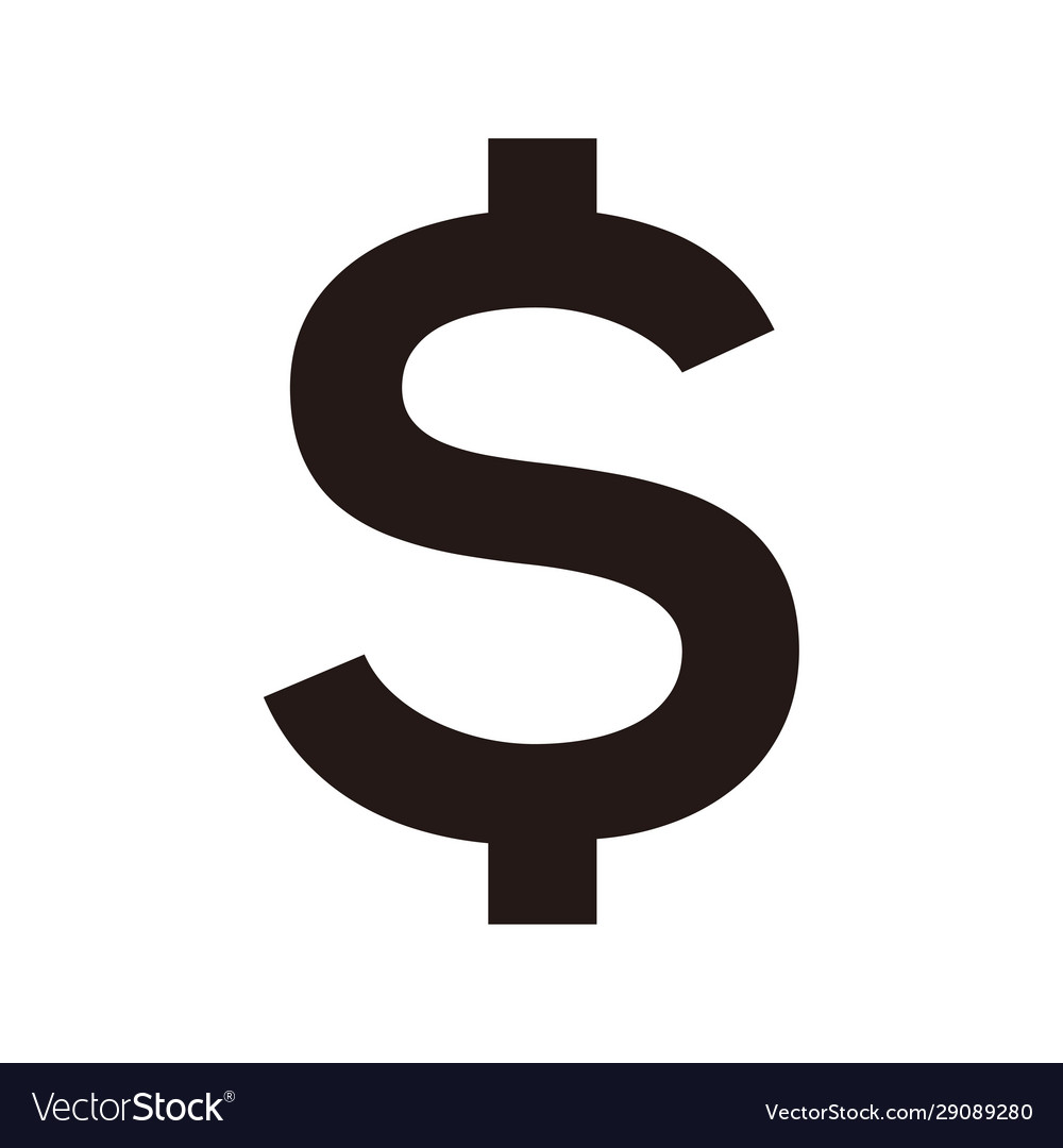 Dollar sign icon for graphic and web