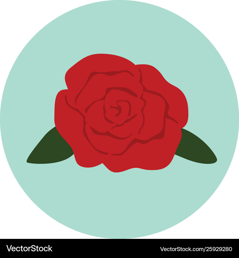 Flat-icon-valentines-rose Royalty Free Vector Image