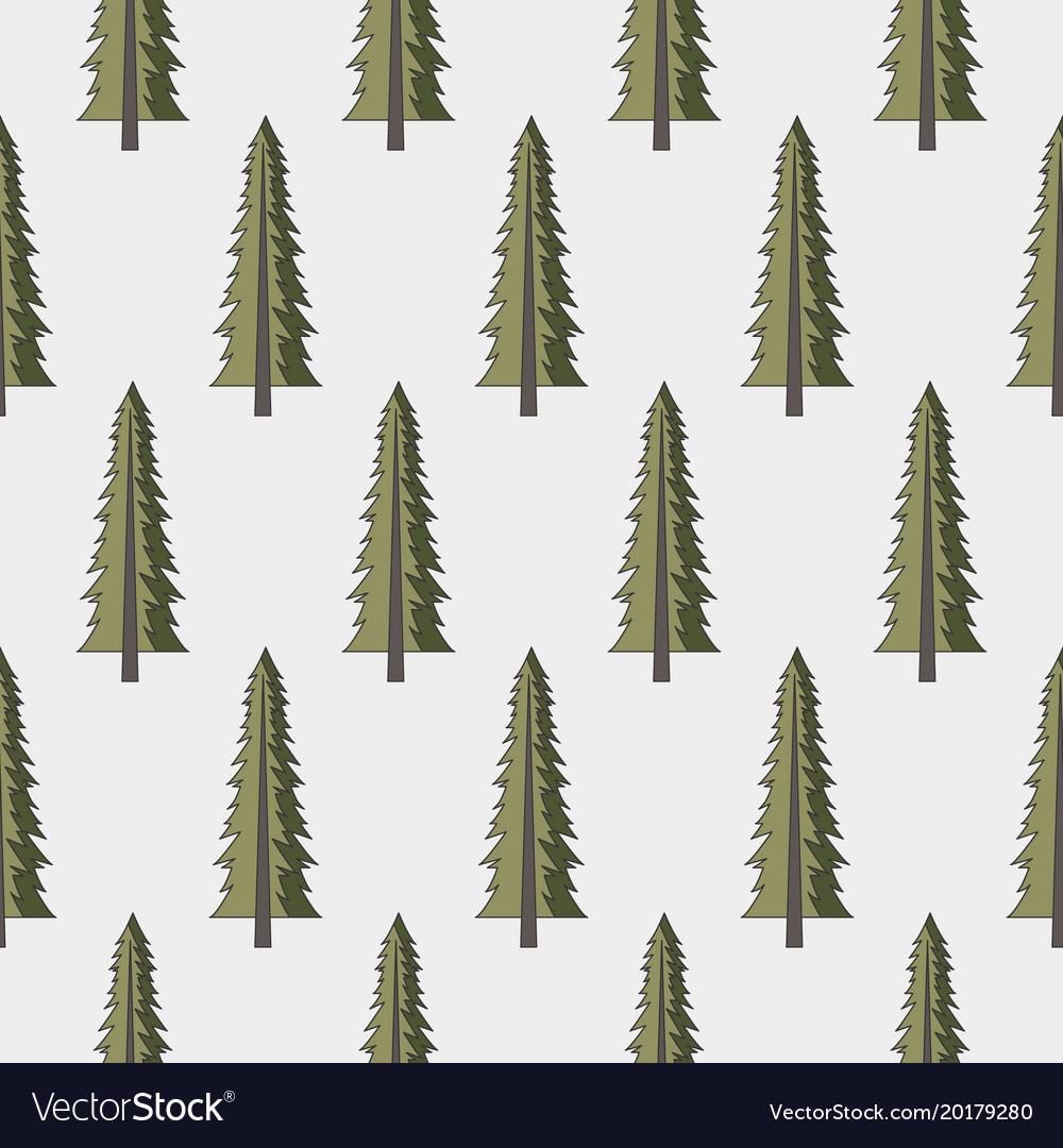 Forest seamless pattern with various type