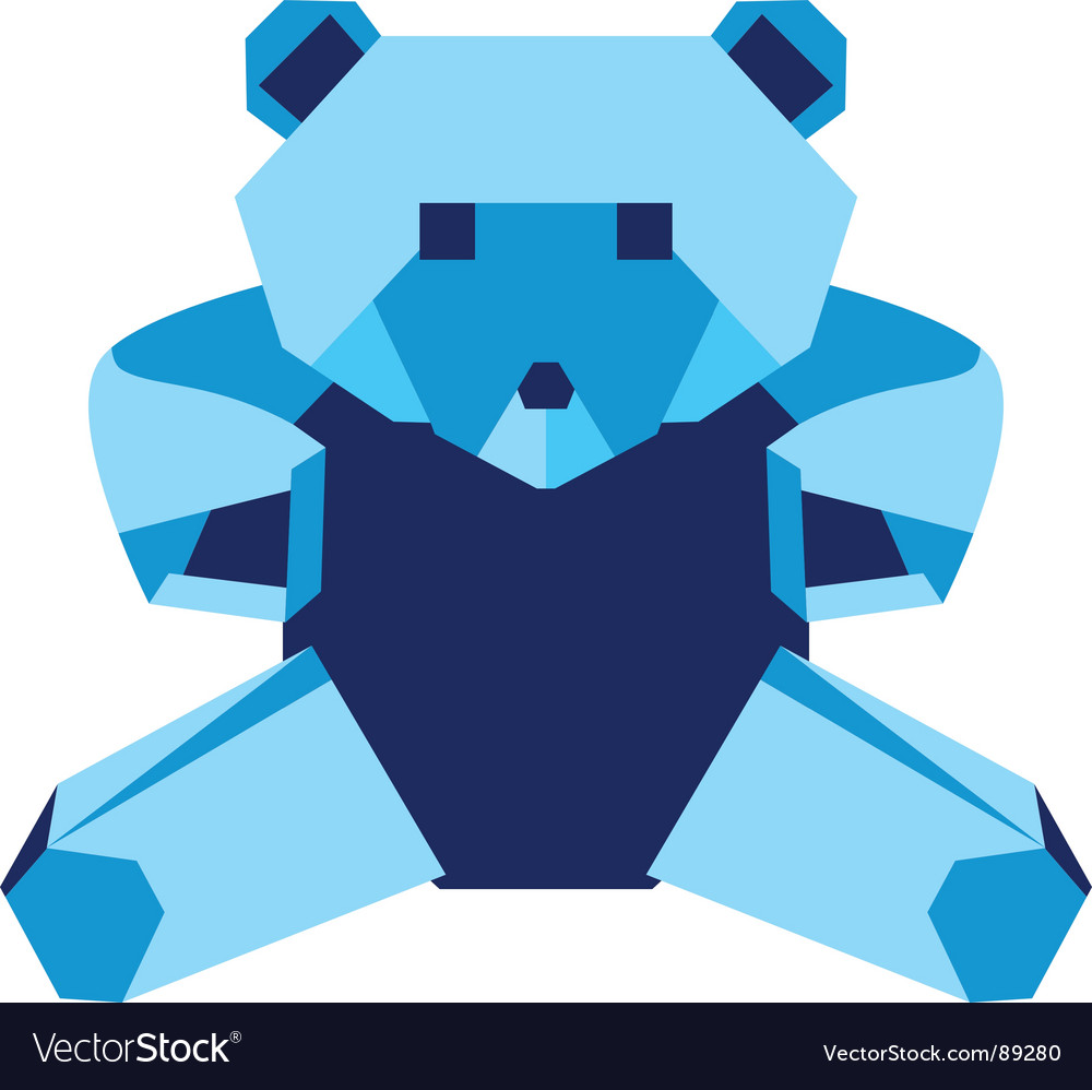 Origami bear Royalty Free Vector Image - VectorStock