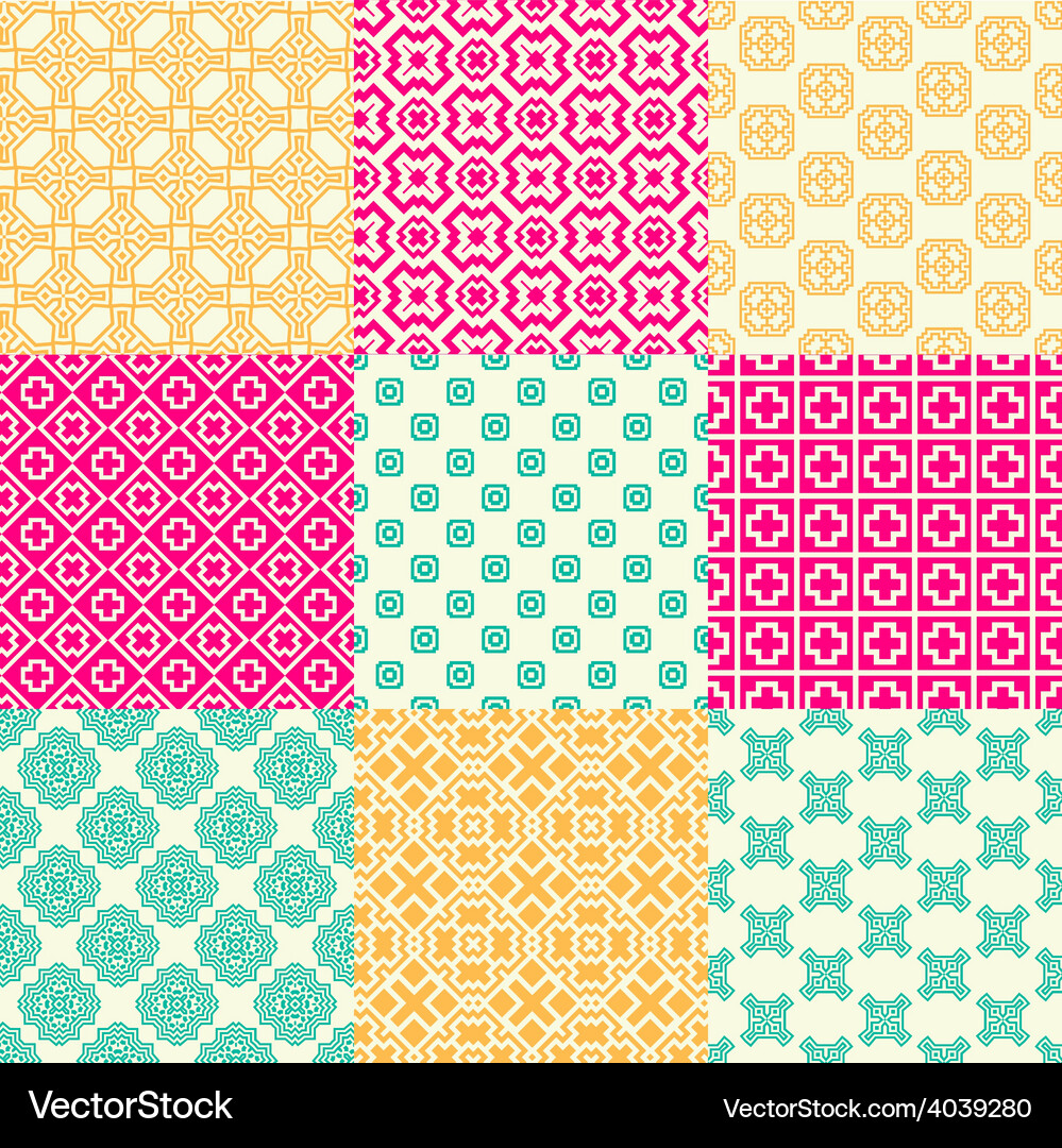 Pattern set Royalty Free Vector Image - VectorStock