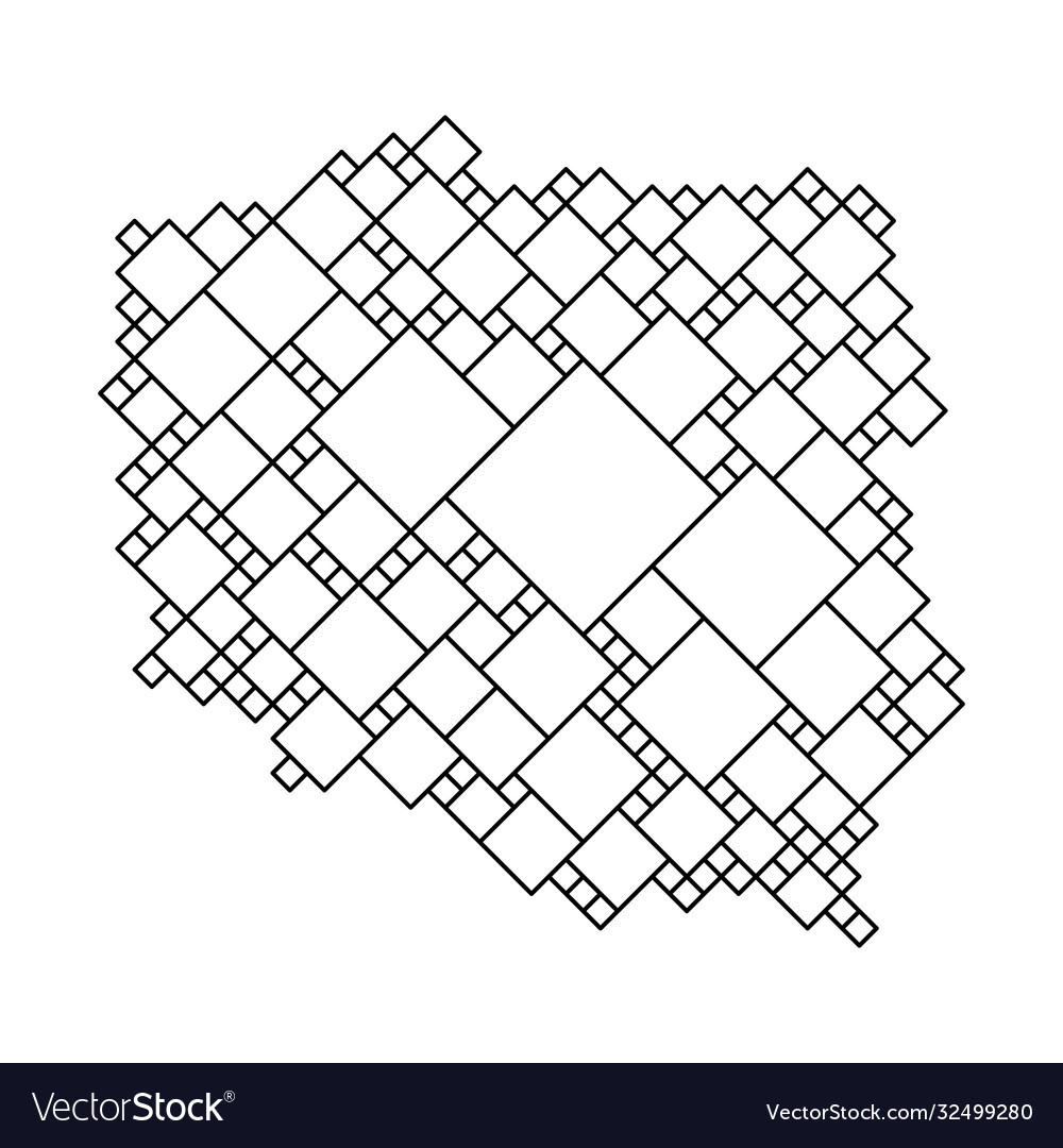 Poland map from black pattern a grid vector image Poland map from black pattern a grid