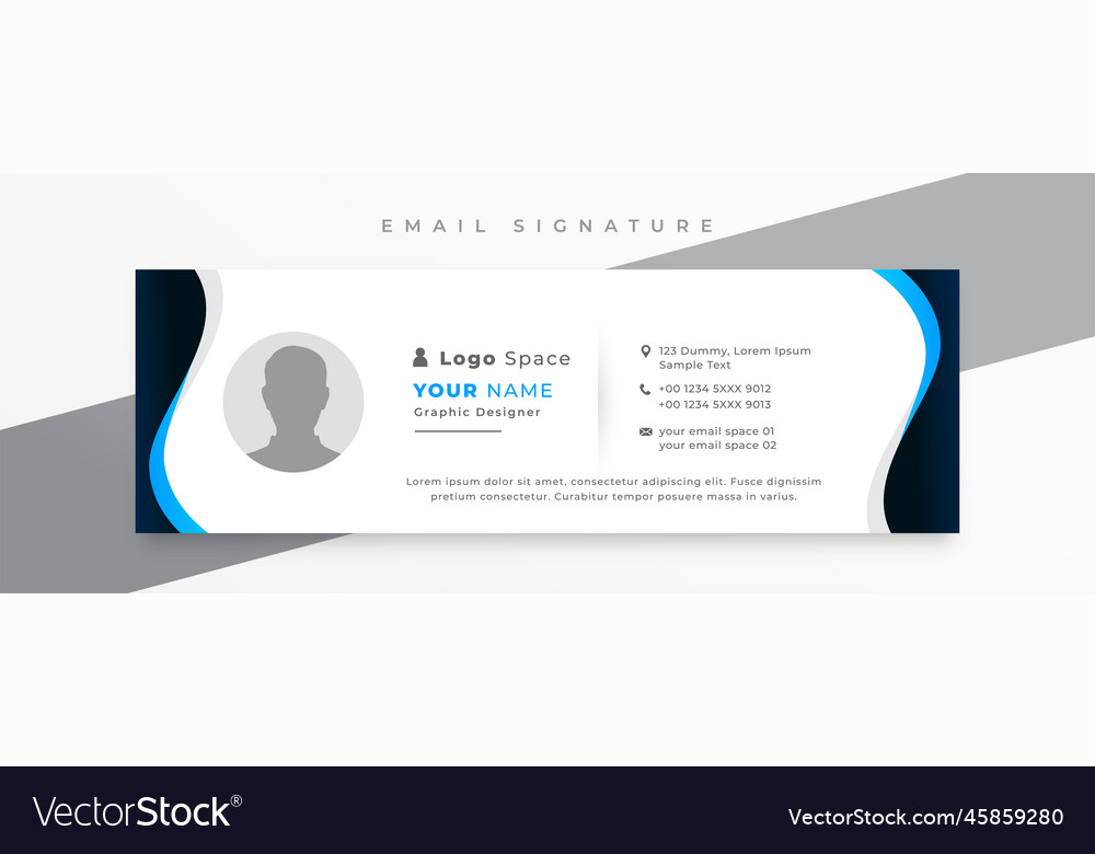 Professional email signature card template