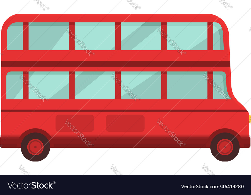 Public london bus icon cartoon uk tour Royalty Free Vector