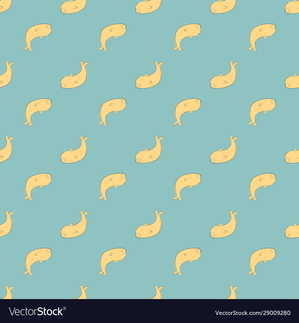Seal seamless repeat pattern design vector image Seal seamless repeat pattern design