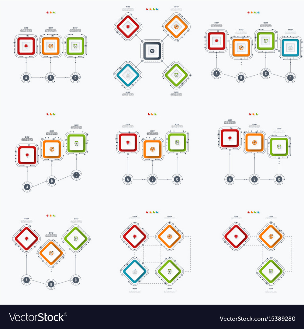 Set with infographics Royalty Free Vector Image