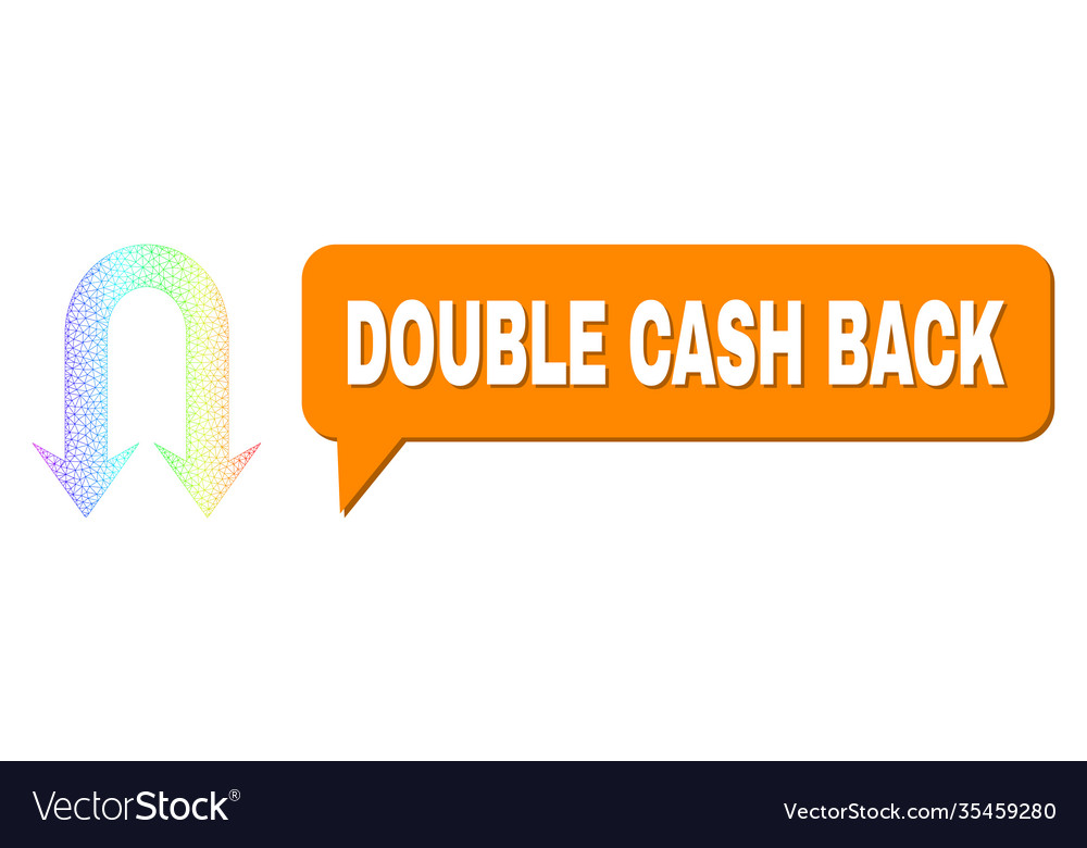 Spectrum mesh gradient double back arrow icon