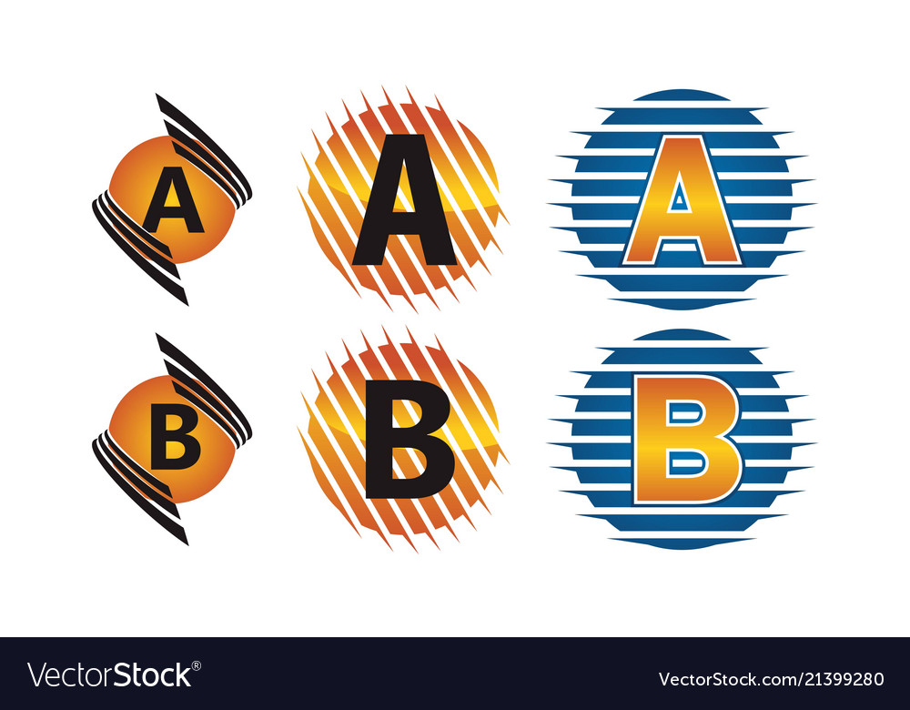 Technology template design initial set vector image Technology template design initial set