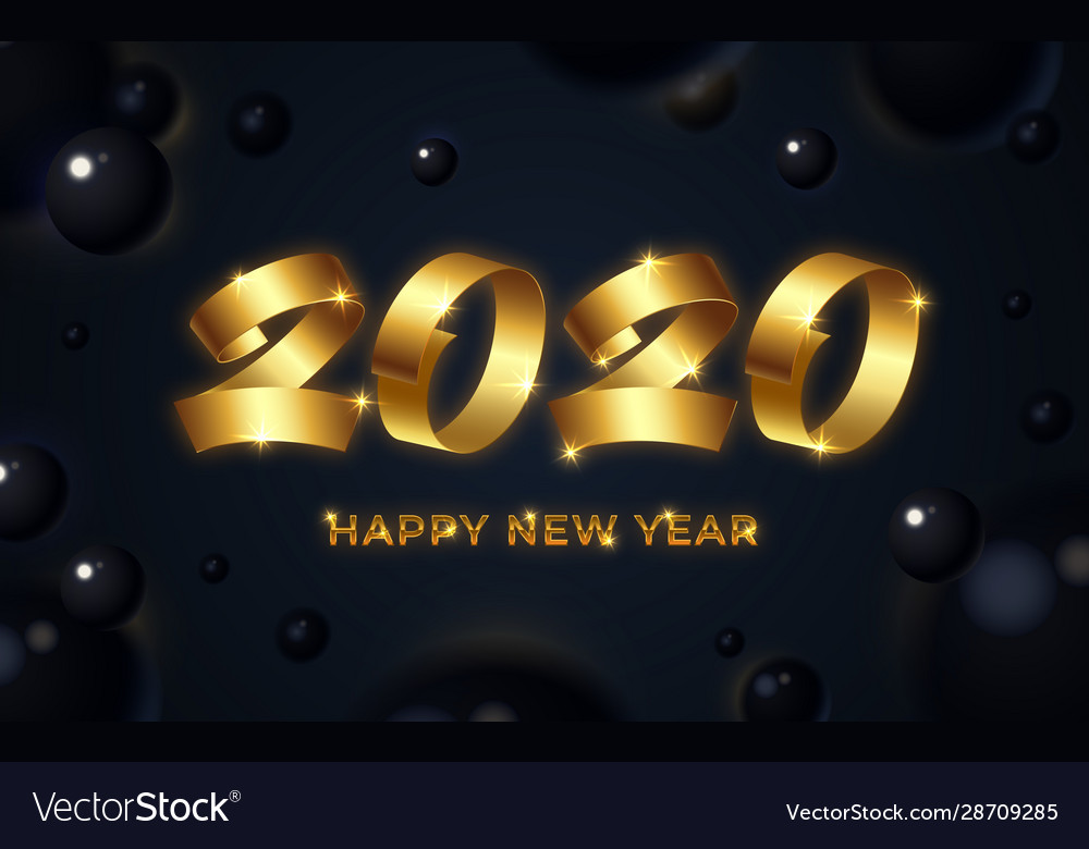 2020 happy new year background numeral text