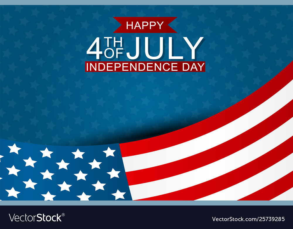 4th july united states independence day Royalty Free Vector