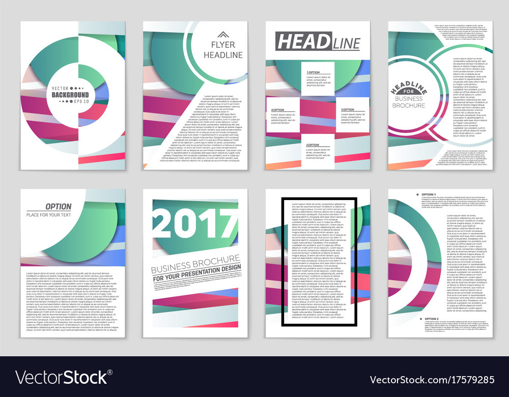 Abstract layout background set for art
