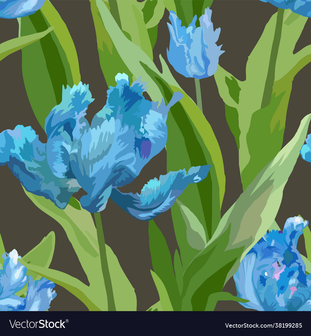 Abstract seamless pattern with flowers