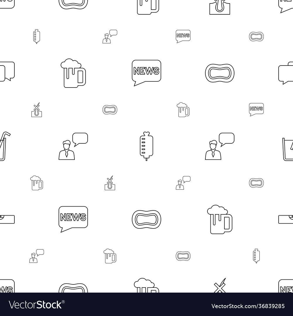 Bubble icons pattern seamless white background