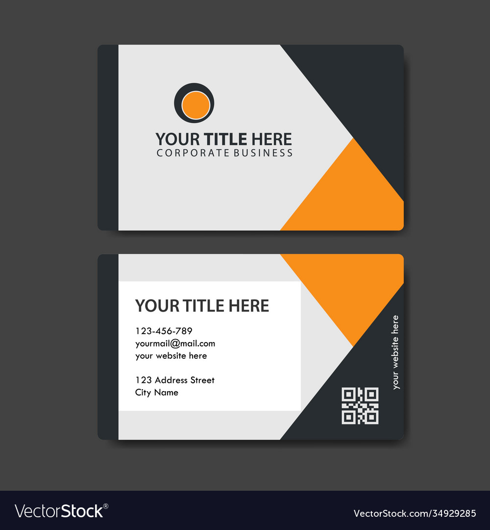 Business card template with color concept modern