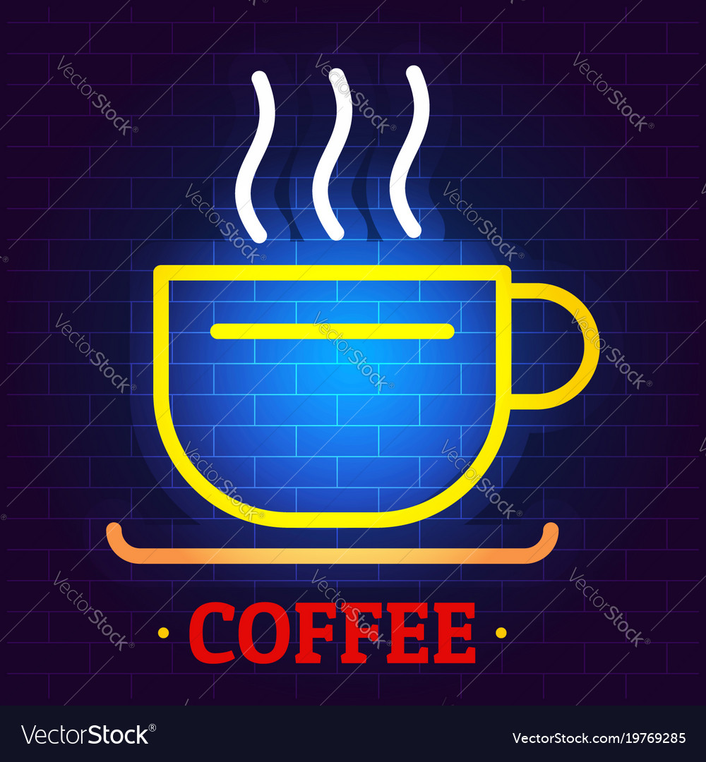 Coffee logo flat style Royalty Free Vector Image