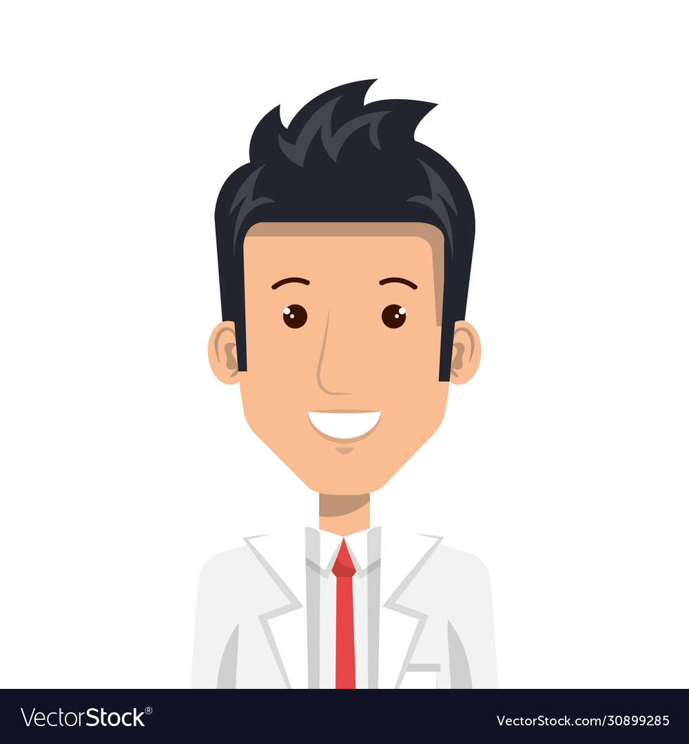 Doctor male avatar character icon Royalty Free Vector Image